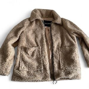 Steve Madden Teddy Brown Sherpa Jacket Women’s Size M